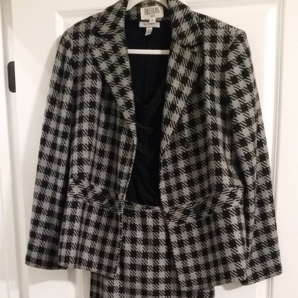 Vintage Bill Blass Houndstooth suit Size 16 - Picture 1 of 8